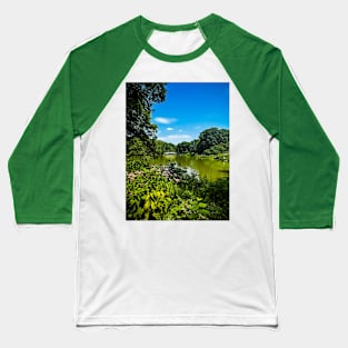 Central Park Lake Bridge Manhattan NYC Baseball T-Shirt